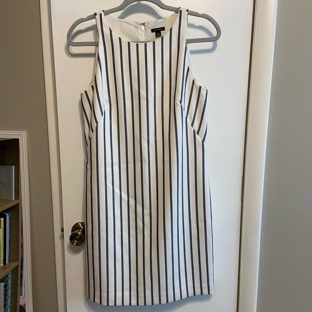 Ann Taylor Vertical Stripe Sheath Dress